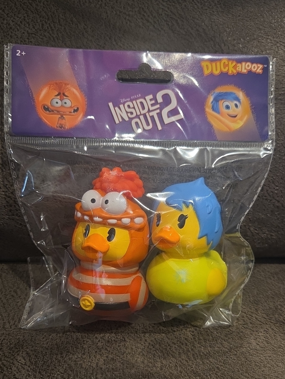 Inside Out 2 Character Disney Duckalooz Rubber Duck Set - Anxiety & Joy